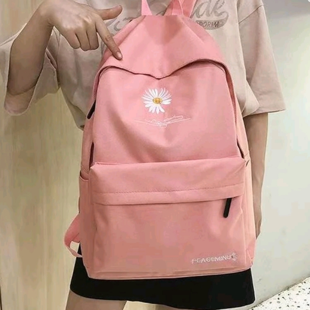 DAISY EMBROIDERED FRONT BACKPACK